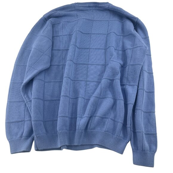 Izod Blue Cotton Men's Sweater XL Crew Neck Pullover - Picture 4 of 4